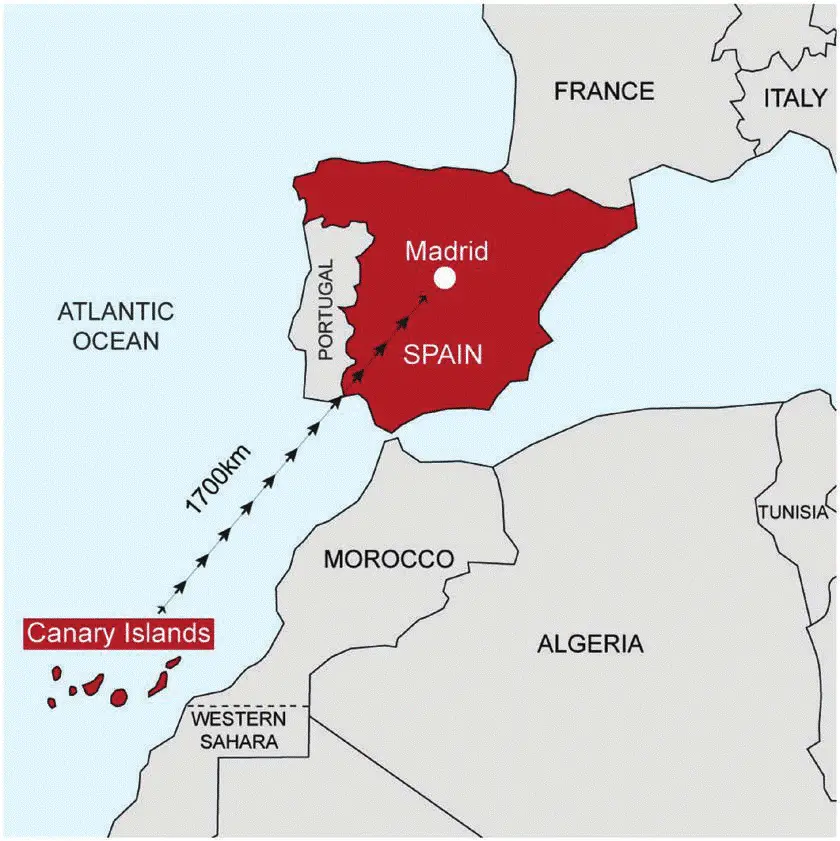 Canary Islands Map for UPSC CSE