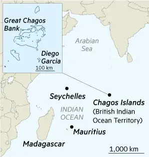 Chagos Archipelago Map for UPSC CSE