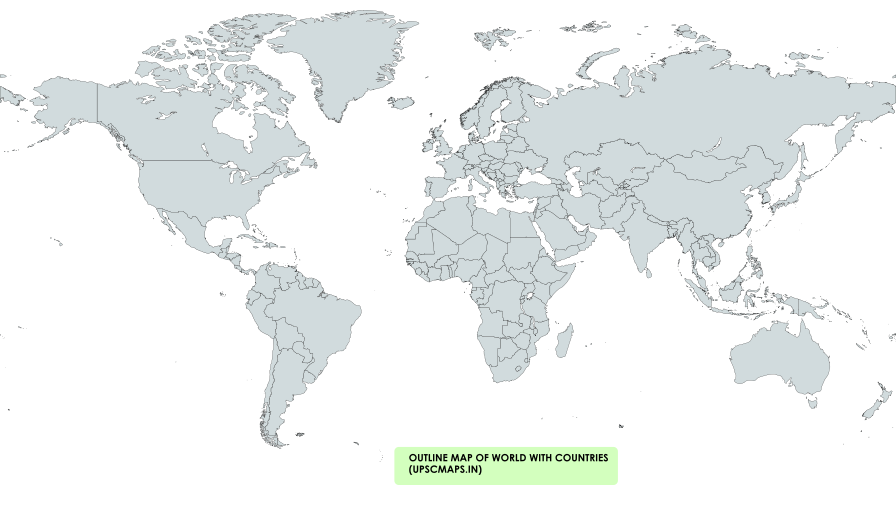 Outline Map of the World with Countries